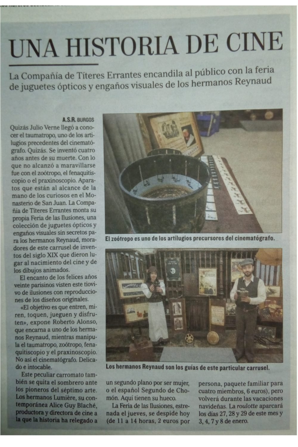 1 Prensa estreno Feria de las Ilusiones